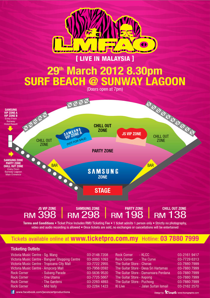 eventsnonstop.blogspot.com LMFAO Live in Malaysia 2012 floor plan